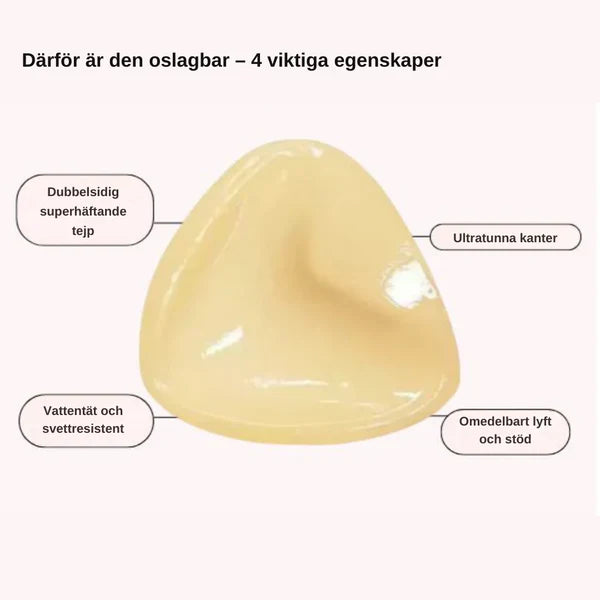 Trekantede tykke silikoneplastre til brystet