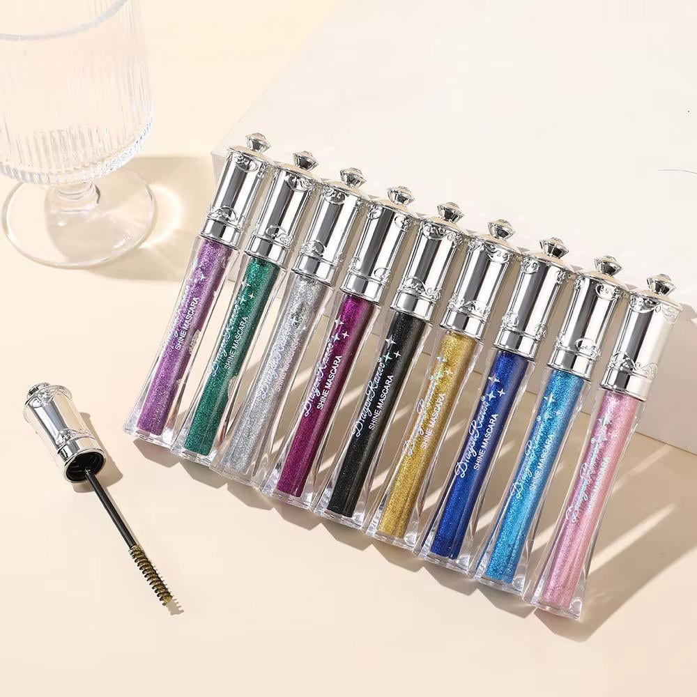 Glitrende krystalldiamantfarvet glittermascara