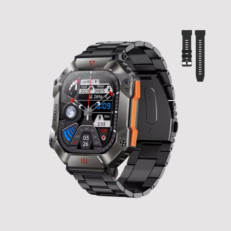 IP68 vandtæt militær AI voice Bluetooth call smartwatch