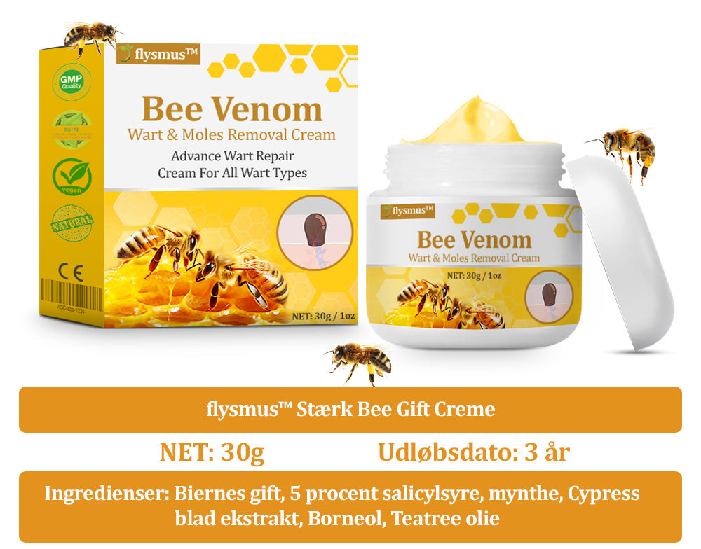 Stærk Bee Gift Creme–Hjælper med at behandle vedvarende vorter, hudvækster, hudlæsioner, infektioner, ardannelse og udglatte ujævn hud👨⚕️