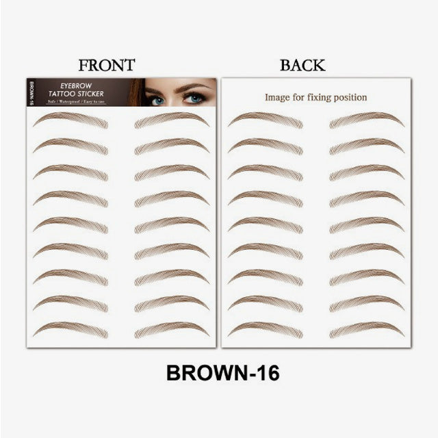 Simulering af vandfast klistermærke til øjenbryn