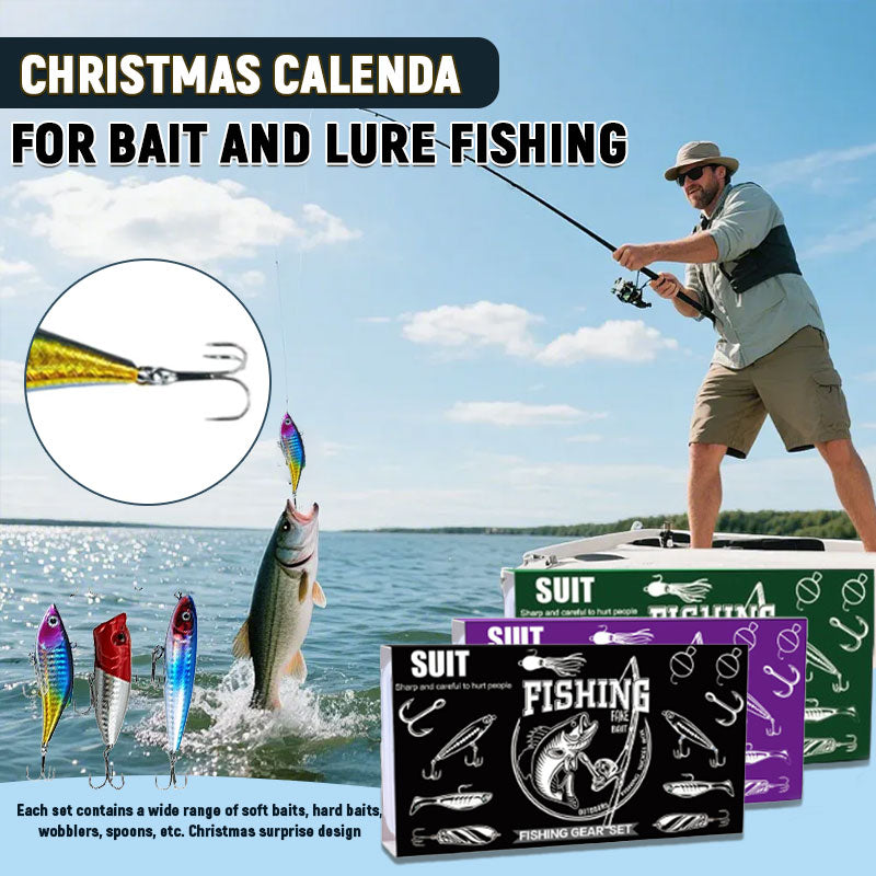 Julekalender til agn- og lokkefiskeri, gaveæske 🎣🎄
