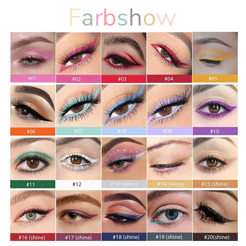 🔥🔥20 PCS farvet eyeliner blyant sæt