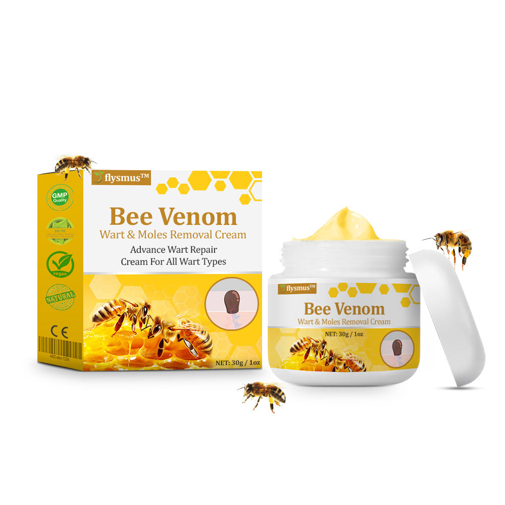 Stærk Bee Gift Creme–Hjælper med at behandle vedvarende vorter, hudvækster, hudlæsioner, infektioner, ardannelse og udglatte ujævn hud👨⚕️