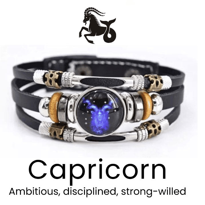 đ Armband med astrologiskt tecken som lyser upp i mörkret