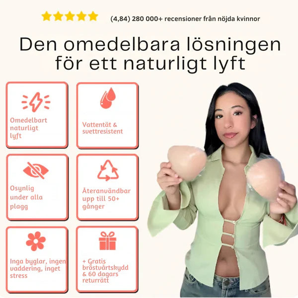 Trekantede tykke silikoneplastre til brystet