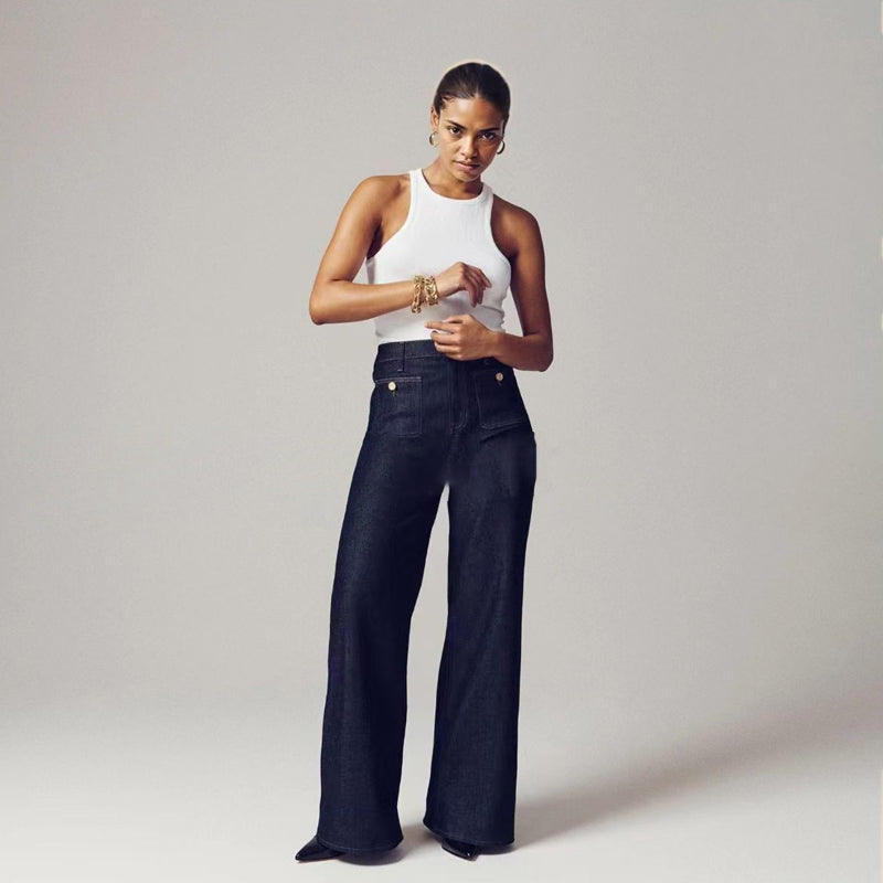 🧣🔥Spring Fashion Update 49% OFF👖Tummy Control Sailor Wide Leg Trouser