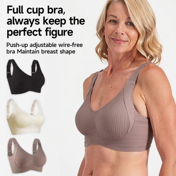 🎁Ribbet push-up-bh til kvinder med justerbare bøjler