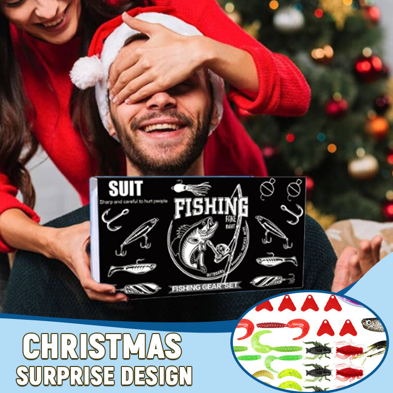 Julekalender til agn- og lokkefiskeri, gaveæske 🎣🎄