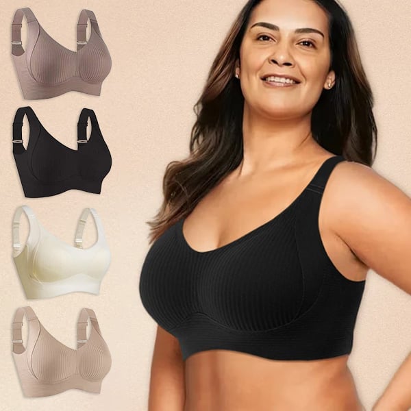 🎁Ribbet push-up-bh til kvinder med justerbare bøjler