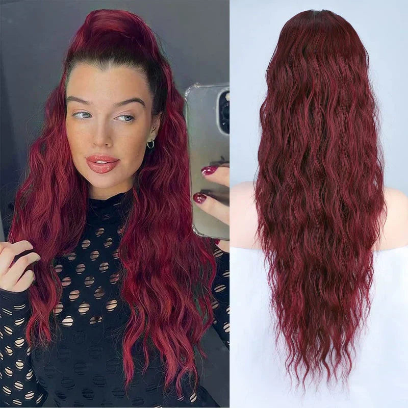 ⏳Begrænset tid 50% rabat💥💖18 tommer krøllet, bølget Frizz-hårfortykning med hestehale