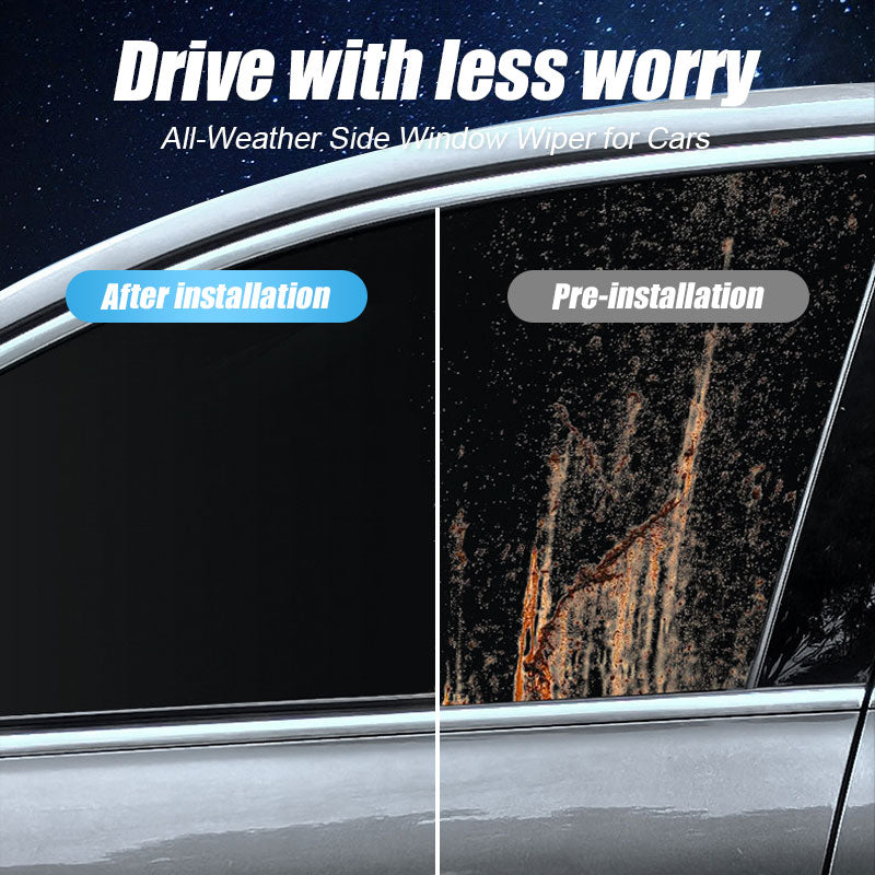 🚗 All-Weather Side Window Wiper for Cars (1 par)