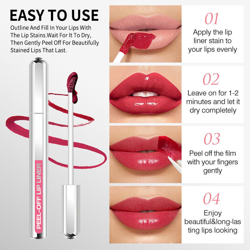💋 Peel-Off Long-Lasting Lip Liner &Glos