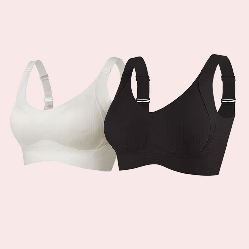 🎁Ribbet push-up-bh til kvinder med justerbare bøjler