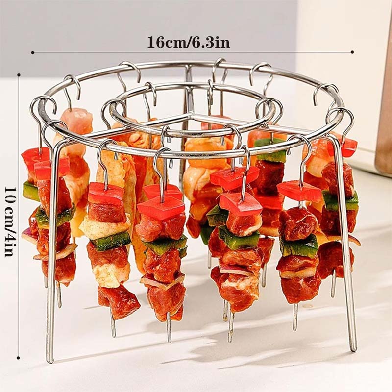 🔥 Air Fryer Skewer Rack | 360° jævn madlavning, sprød og saftig! 🍢