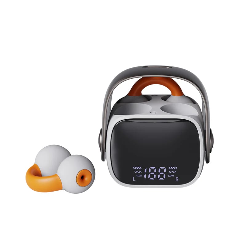 🥰 Bluetooth Ear Clip-On Headset med Ai Translator med digitalt display 🎧 🎧