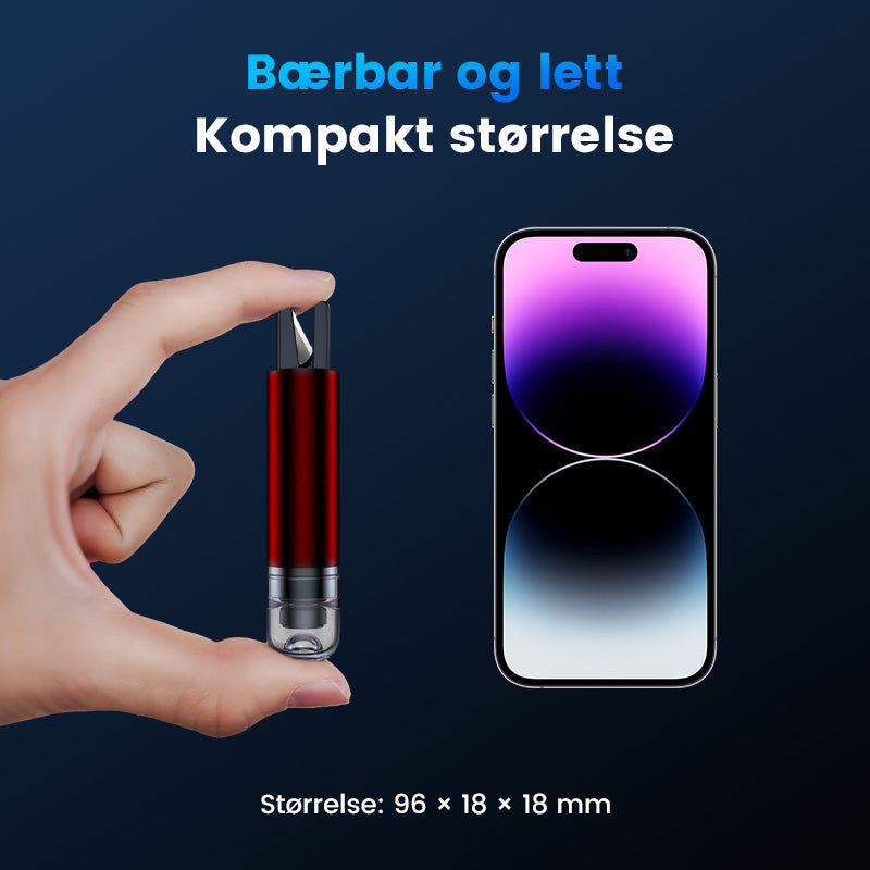 Mini nødværktøj til evakuering af bil