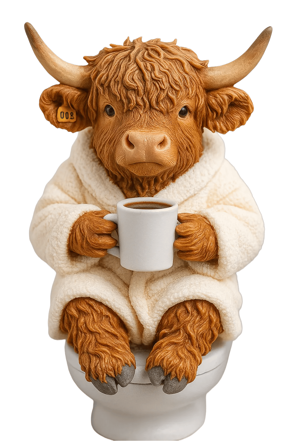 🐮Highland Cow-julekalender 2025🎄✨ - 3D håndlavet Highland Cow-dukke (24 stk.)