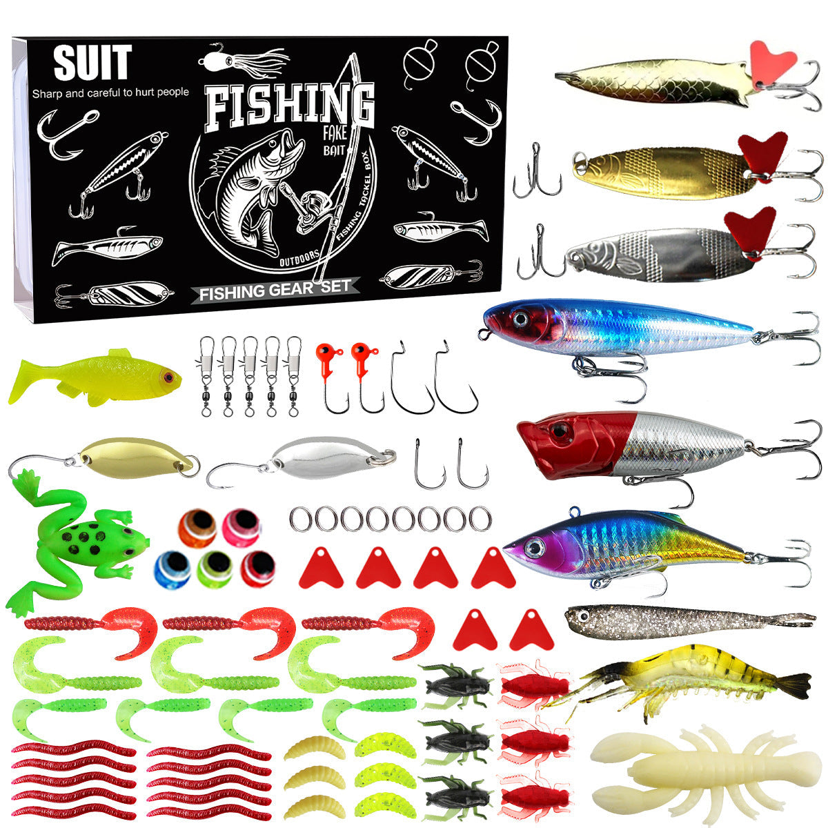 Julekalender til agn- og lokkefiskeri, gaveæske 🎣🎄