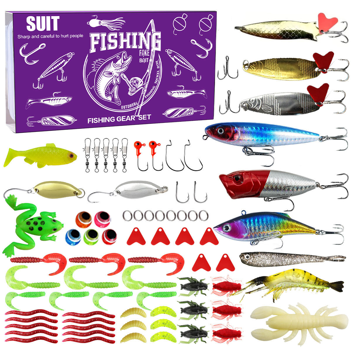 Julekalender til agn- og lokkefiskeri, gaveæske 🎣🎄