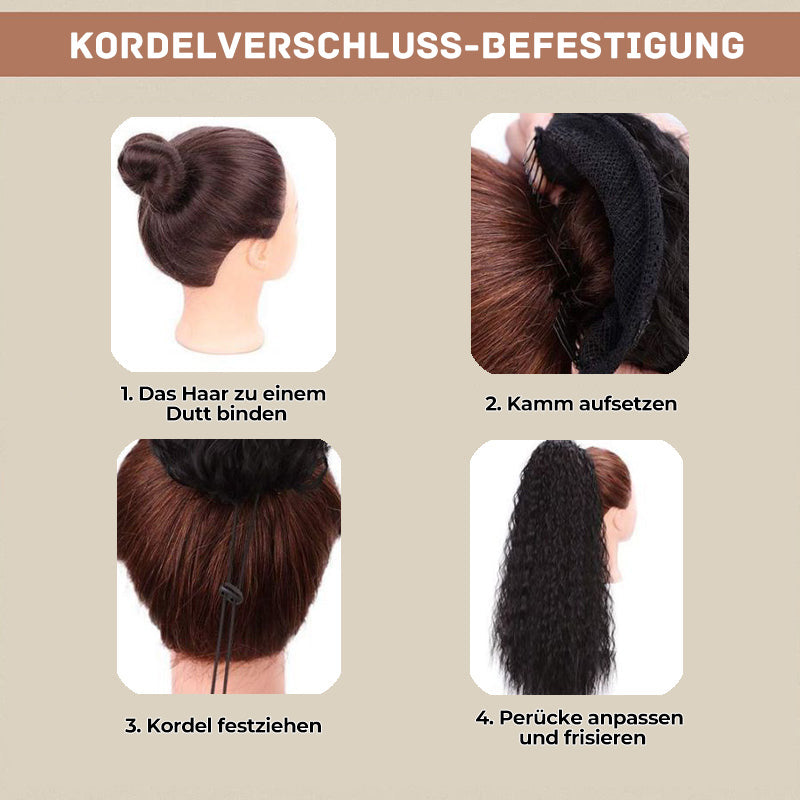 ⏳Begrænset tid 50% rabat💥💖18 tommer krøllet, bølget Frizz-hårfortykning med hestehale