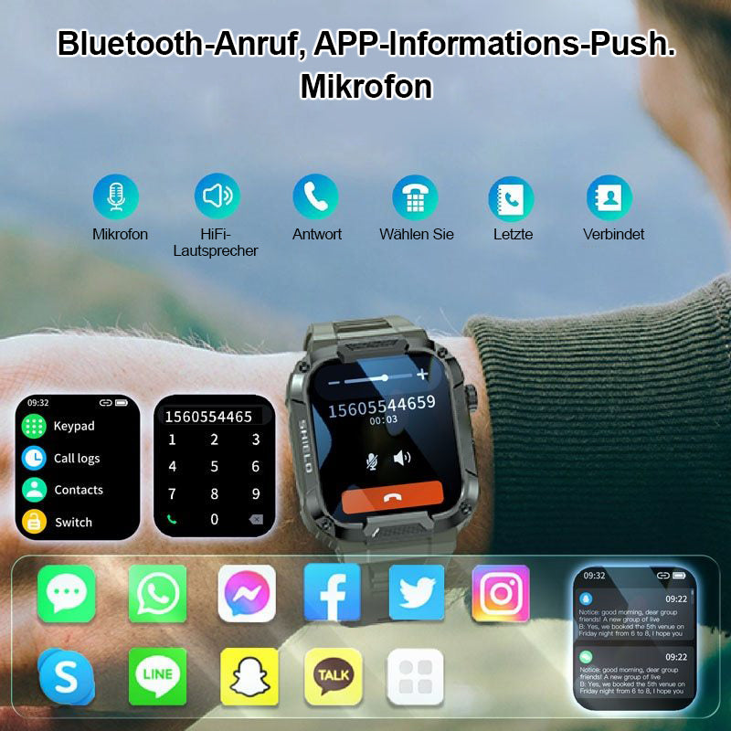⌚2025 FORBEDRET MILITÆRT SMARTWATCH