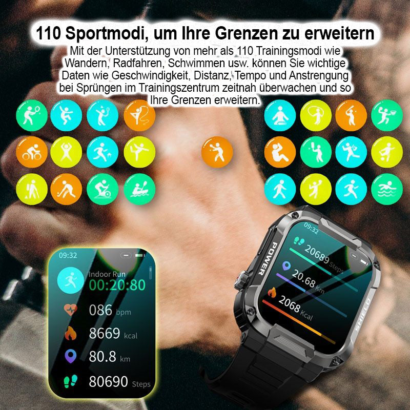 ⌚2025 FORBEDRET MILITÆRT SMARTWATCH