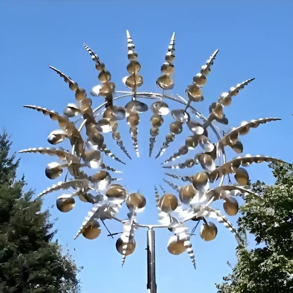 Vintage vindmølle i jern til havedekoration