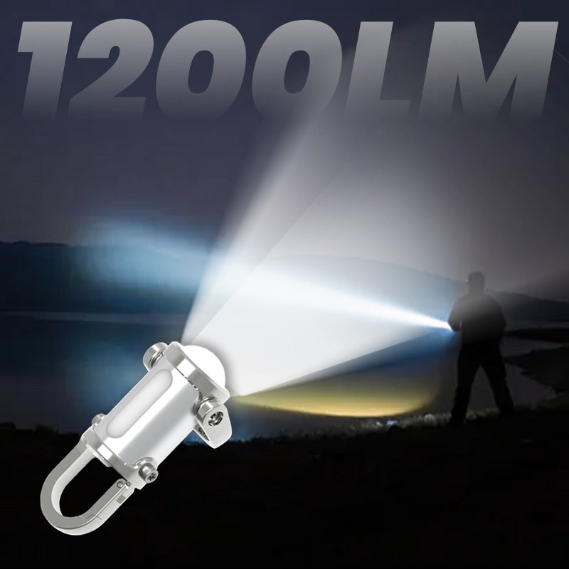 1200LM ultra-lysstærk miniature nøglering lommelygte, vandtæt