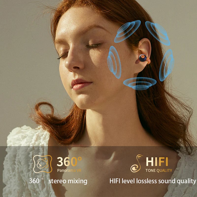 🥰 Bluetooth Ear Clip-On Headset med Ai Translator med digitalt display 🎧 🎧