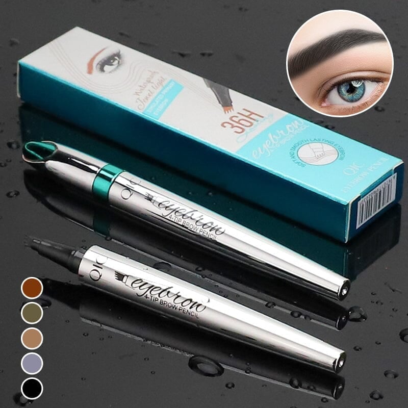 3D Vandtæt Microblading Øjenbrynspen 4 Gaffelspids Tatoveringsblyant