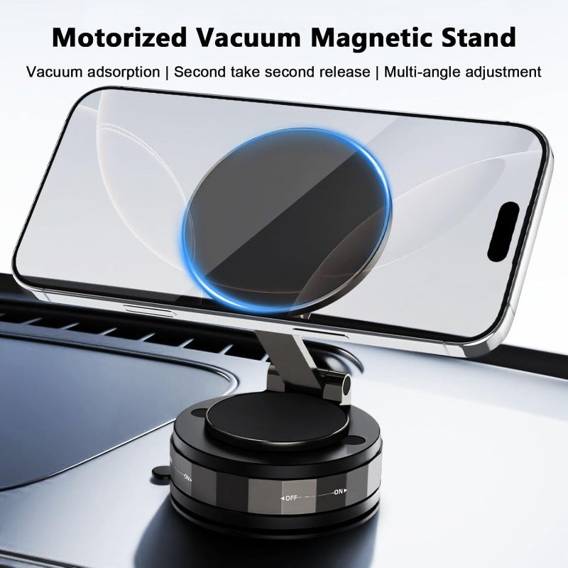 Magnetisk sugekop – Foldbar 360° telefonholder med vakuumlå
