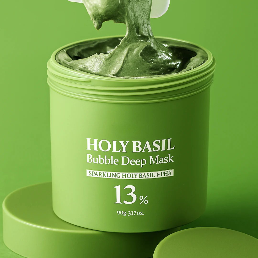 🌿 Glimsea™ Holy Basil Bubble Deep Mask