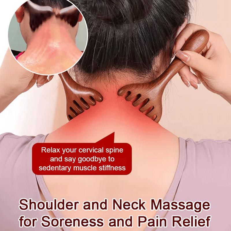 Meridian-massagekam med seks kløer