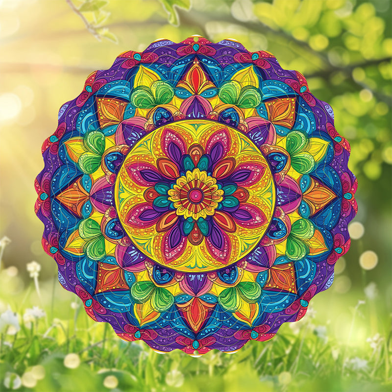 3D farverigt roterende vindspil ornamen