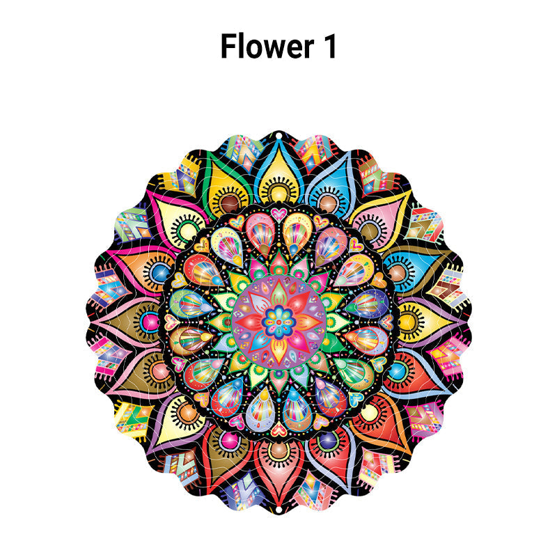 3D farverigt roterende vindspil ornamen