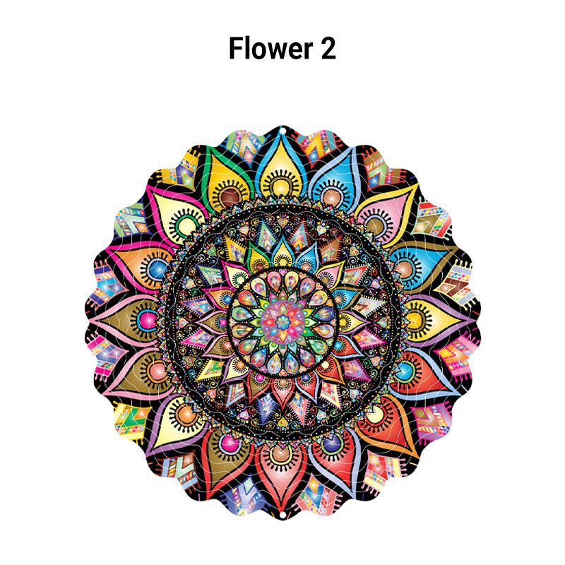3D farverigt roterende vindspil ornamen