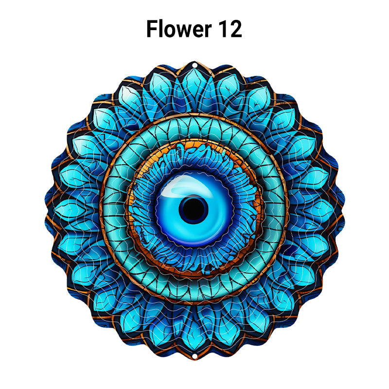 3D farverigt roterende vindspil ornamen