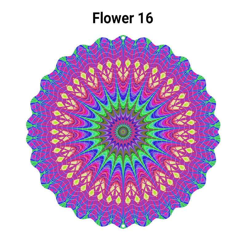 3D farverigt roterende vindspil ornamen
