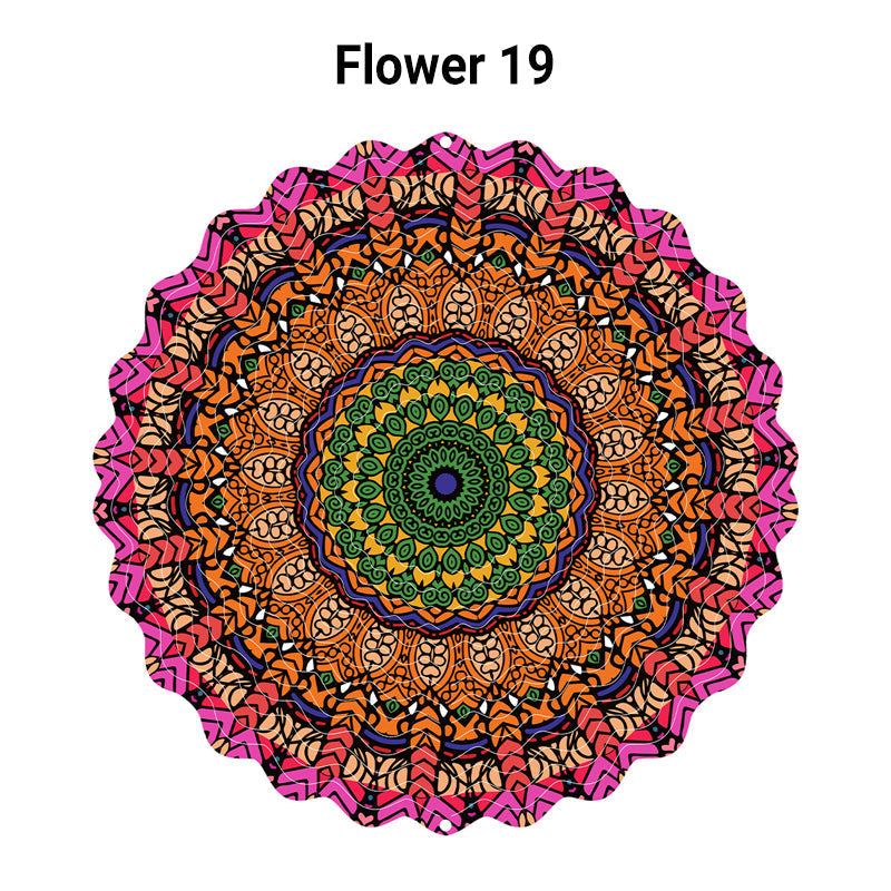 3D farverigt roterende vindspil ornamen