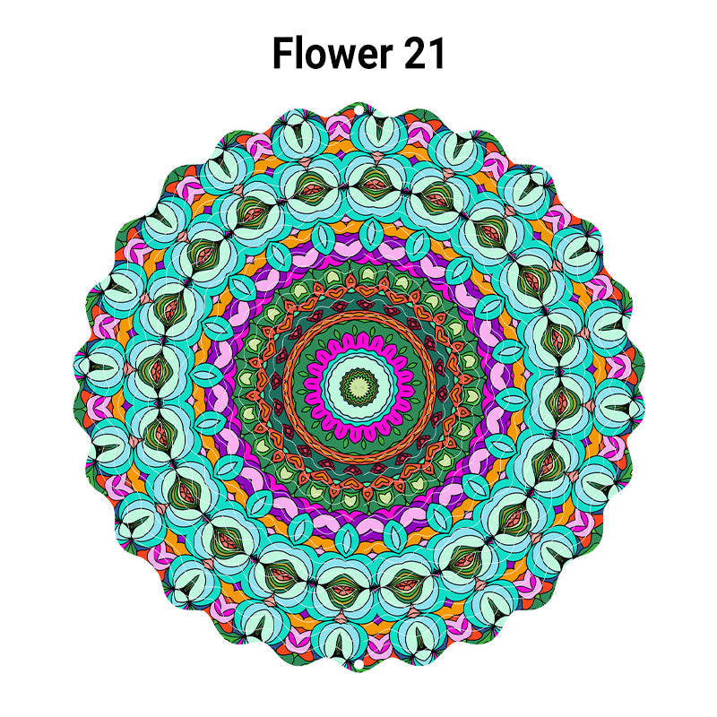 3D farverigt roterende vindspil ornamen