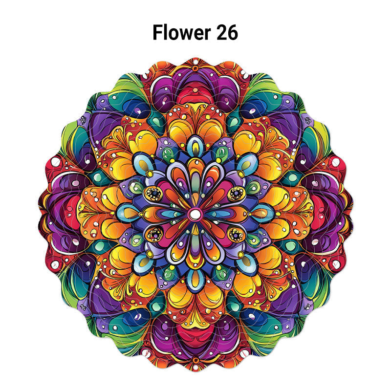 3D farverigt roterende vindspil ornamen
