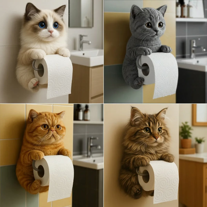 🧻Vægmonteret toiletrulleholder til katte🐾