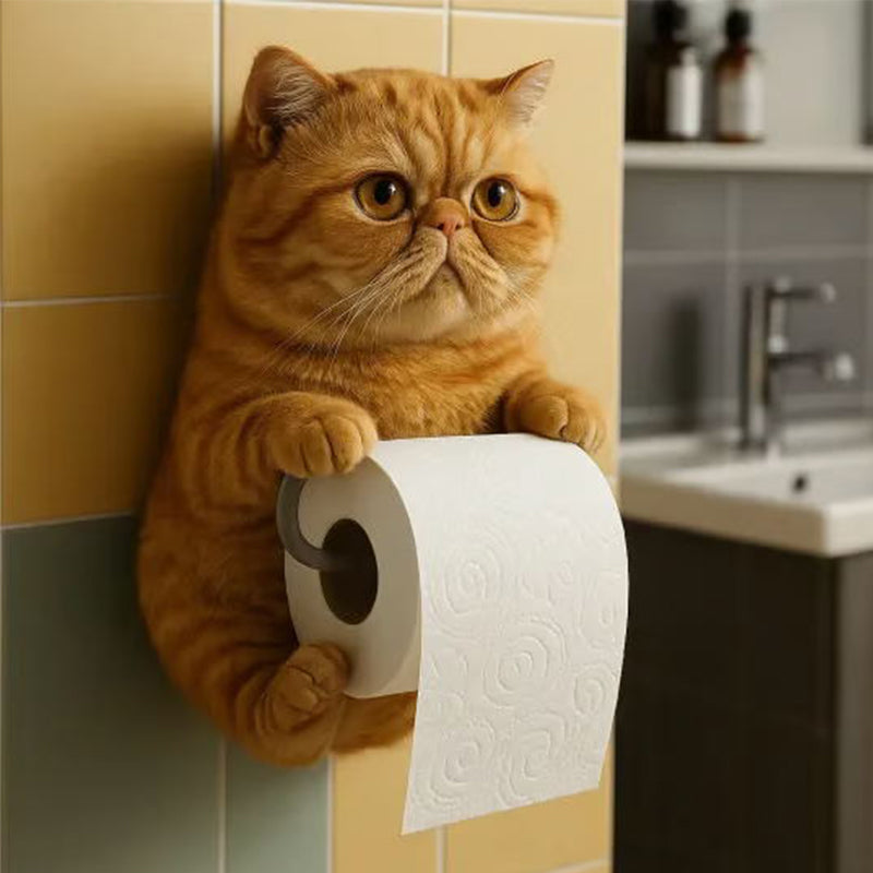 🧻Vægmonteret toiletrulleholder til katte🐾