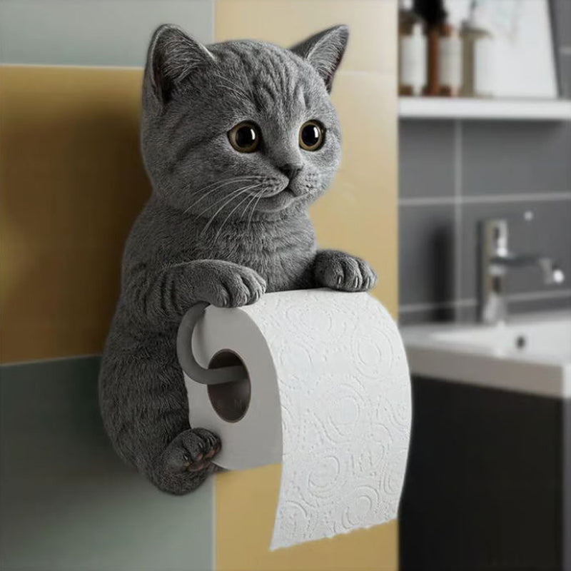 🧻Vægmonteret toiletrulleholder til katte🐾