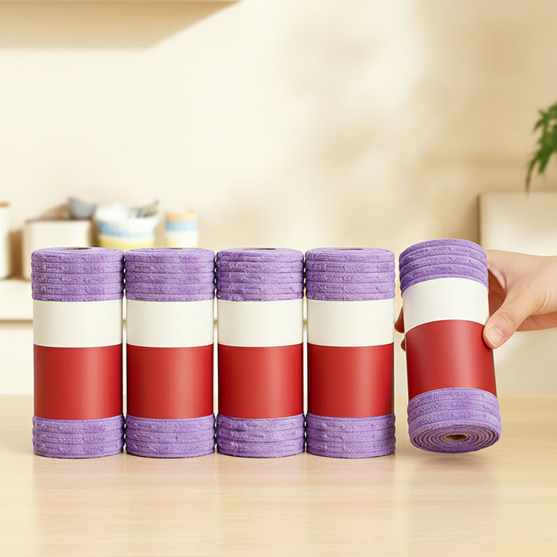 🔥 50% RABAT I BEGRÆNSET TID – Ultra-absorberende Riv-af Rengøringsrulle – Flergangsbrug – Ribbestruktur, Ridsefri – Perfekt til Køkken, Glas, Elektronik & Kæledyrshår 🧼✨🛡️