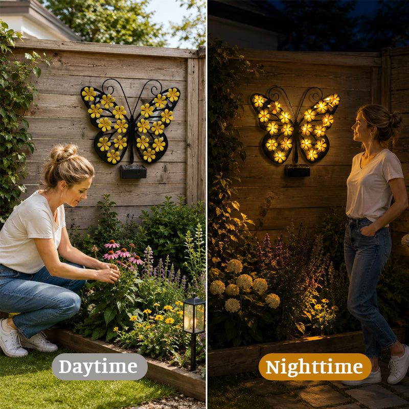 🦋 Solcelledrevet sommerfuglelampe til hav