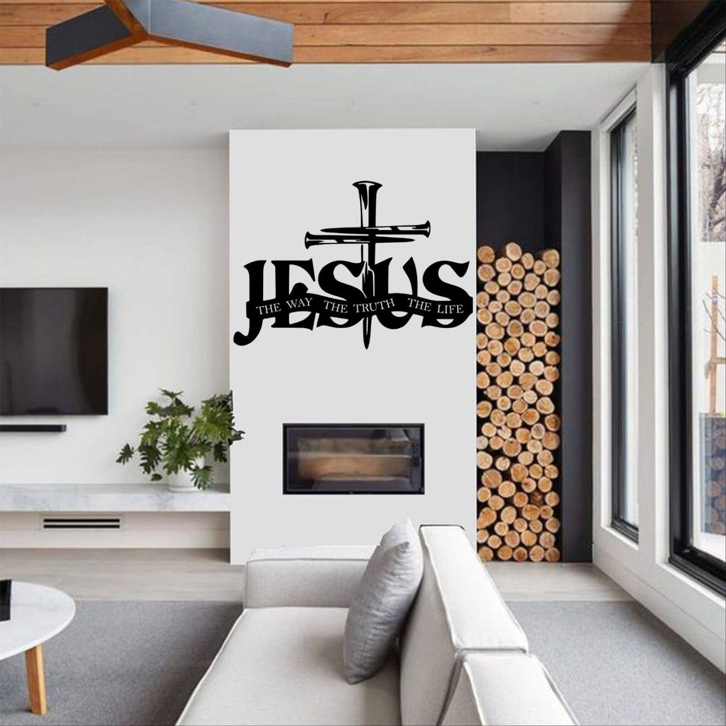 (🎁Sidste dag 49% rabat)🔥Jesus & Cross Design Wall Art - ⌛Limiteret håndlavet seri