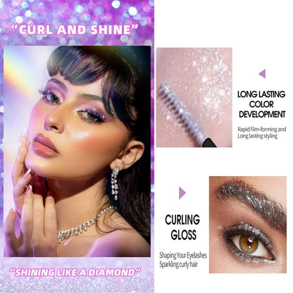 Glitrende krystalldiamantfarvet glittermascara