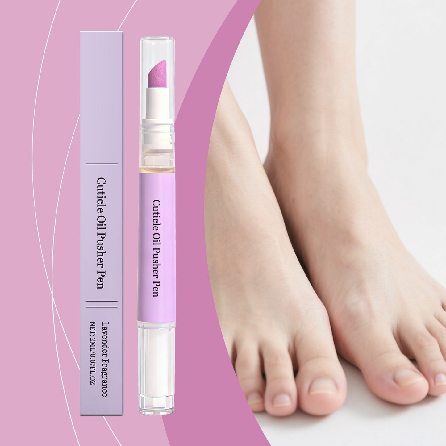 💅✨ Neglebåndsolie i penform – bærbar fugtighed til tørre neglebånd og skøre negle med lavendelduft! ✨🖊️